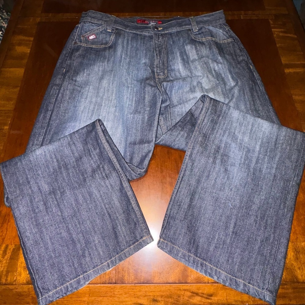 Mecca jeans mens 42x32 dark wash baggy denim hip hop skater‎